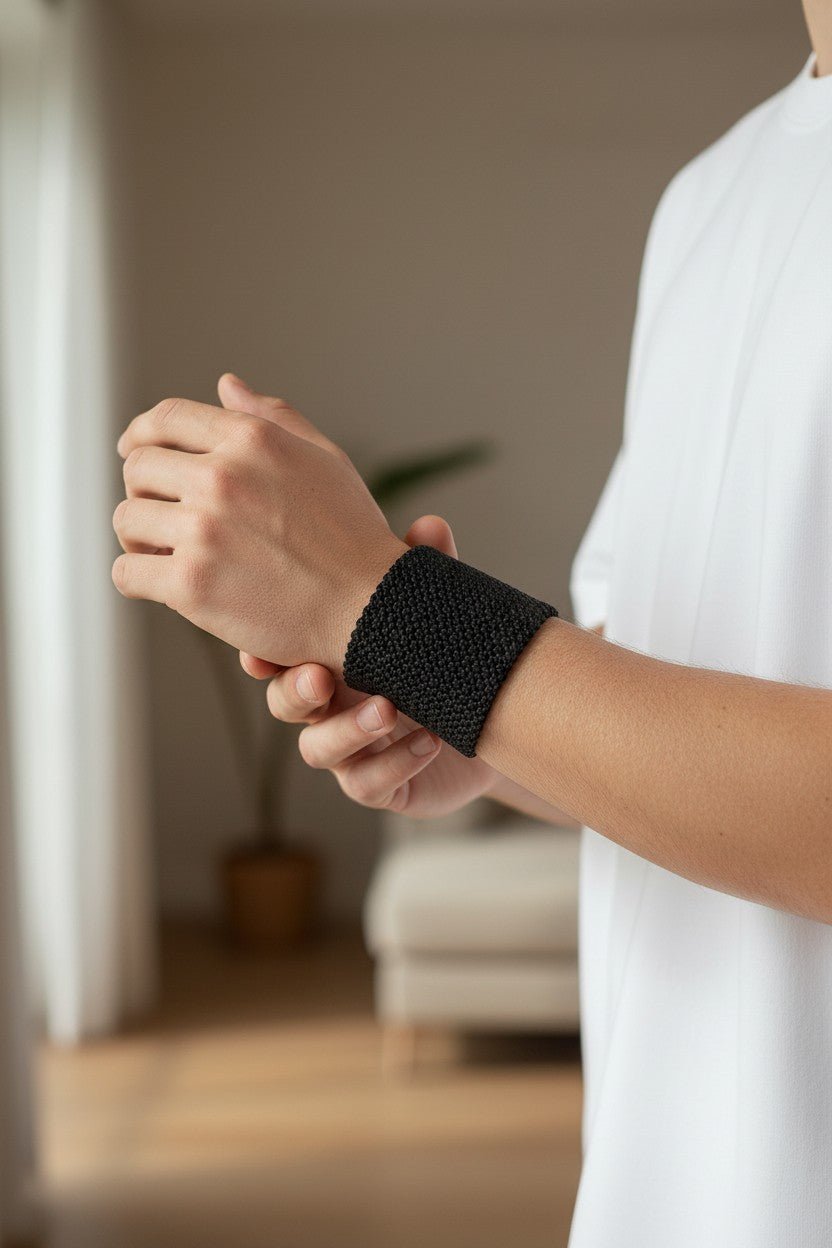 Brazalete Ancho de Macramé Negro | Hilo Encerado Premium Inalterable - My Cuqui Shop