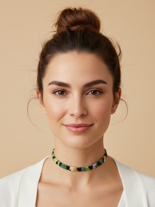 Choker "Bohemia Nº10" en Macramé de Hilos Encerados - Pieza Única - My Cuqui Shop #