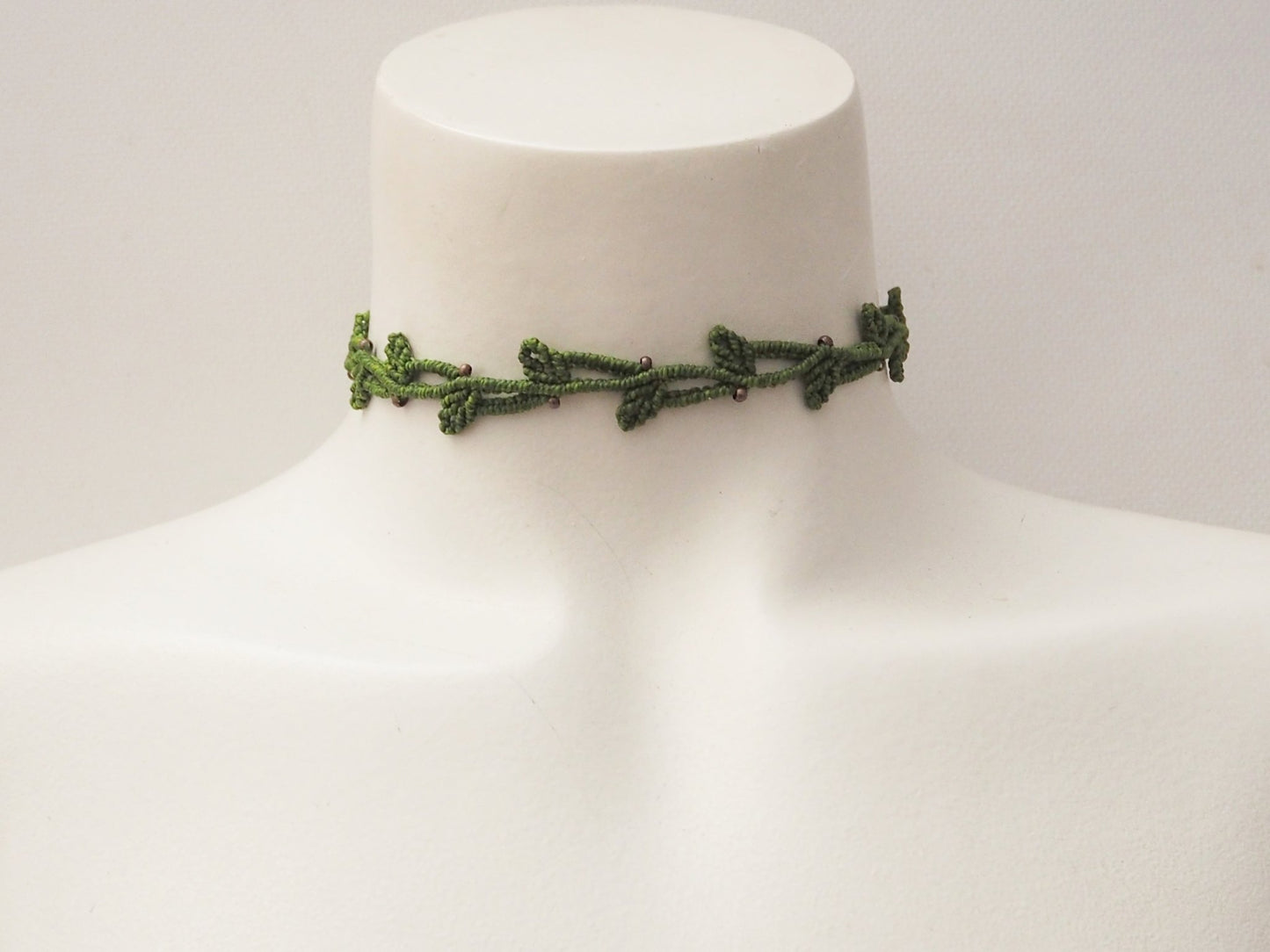 Choker en hilo encerado color verde - ajustable - My Cuqui Shop