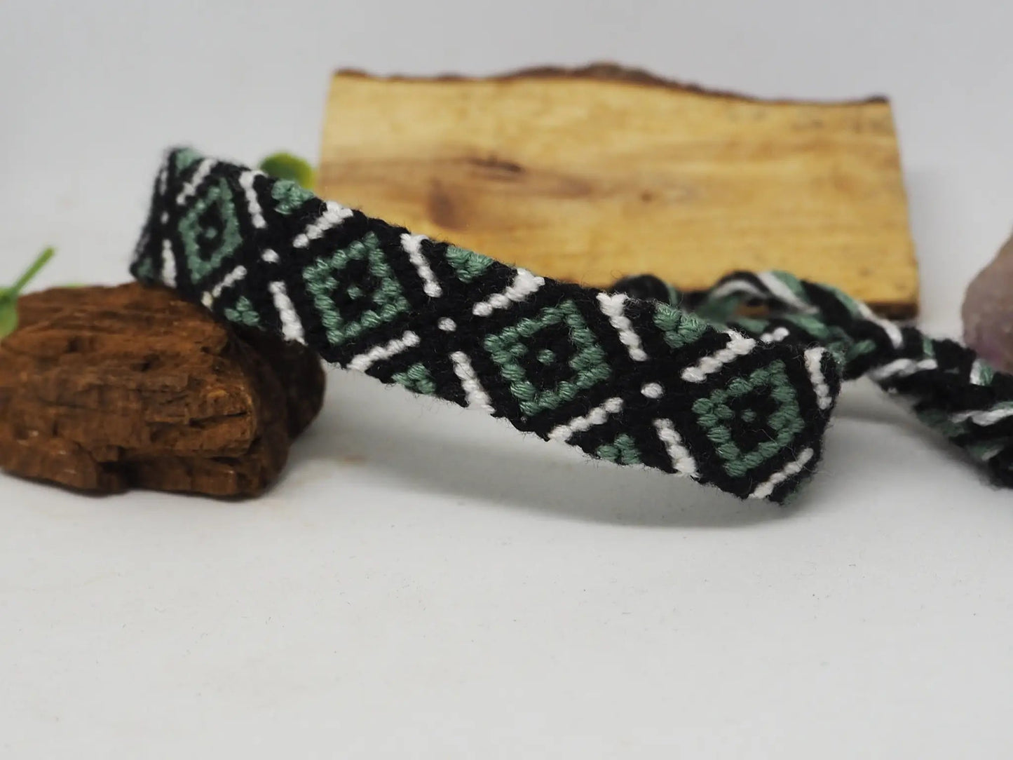 Pulsera Amistad en tonos verdes - Hilos de algodón - My Cuqui