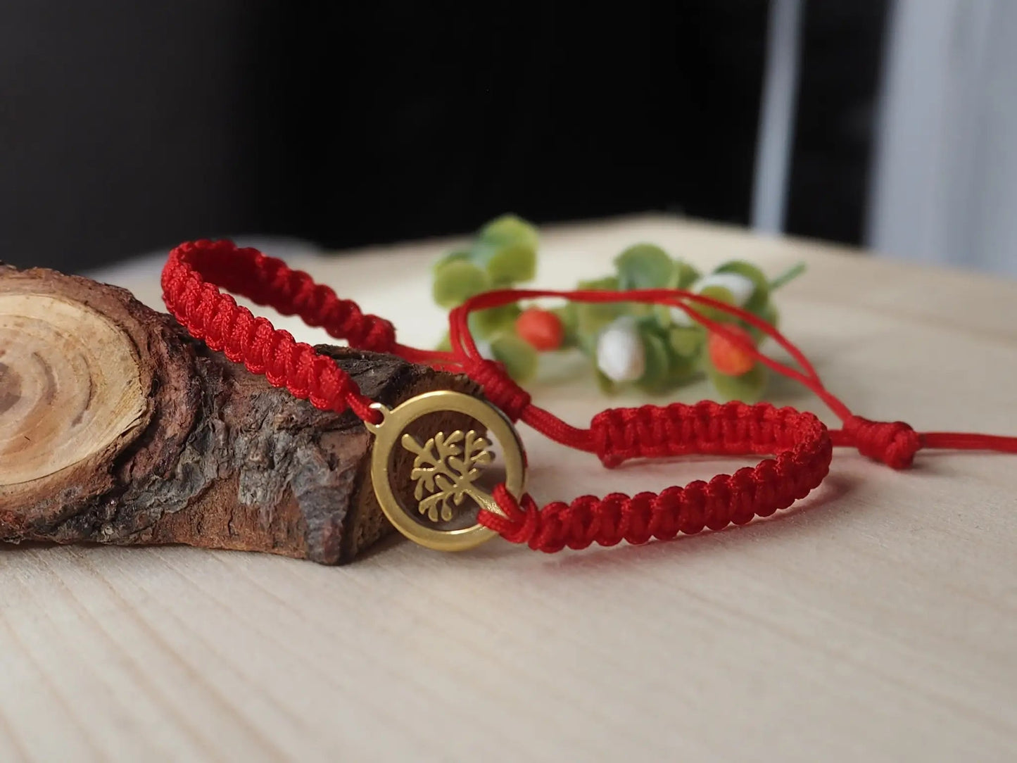 Pulsera Árbol de la Vida de Acero Inoxidable - rojo - My Cuqui