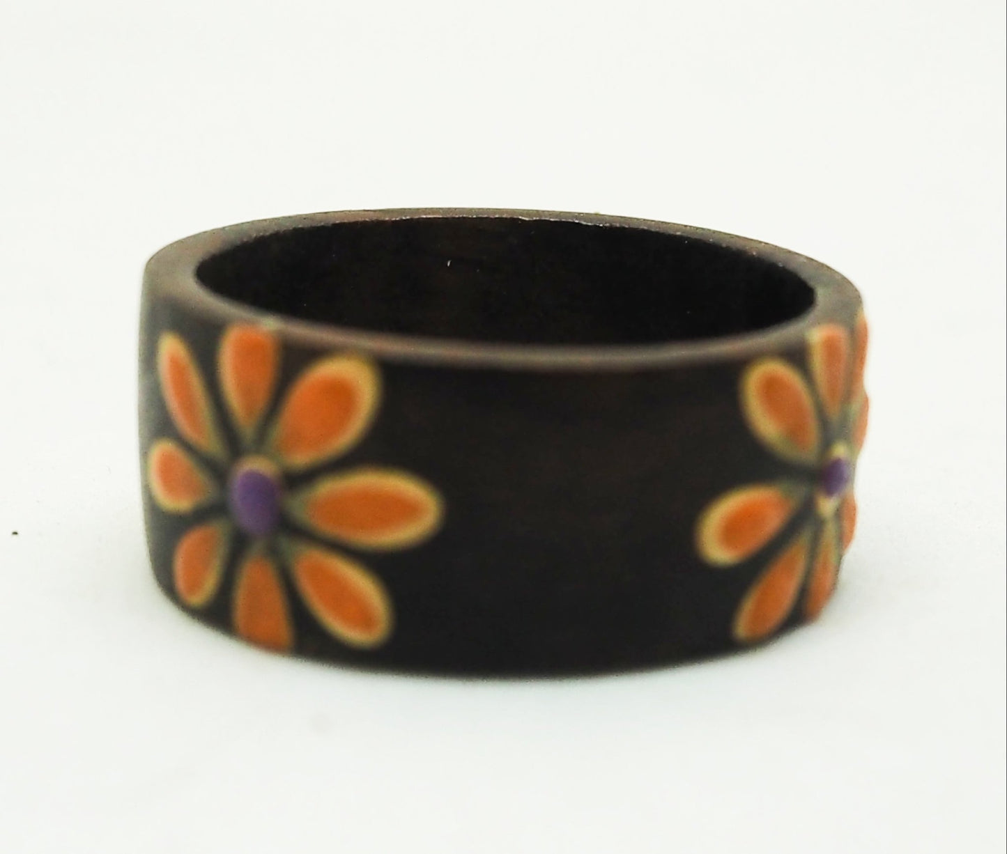 Set 5 Anillos de Madera: Flores Variadas y Coloridas. - My Cuqui Shop