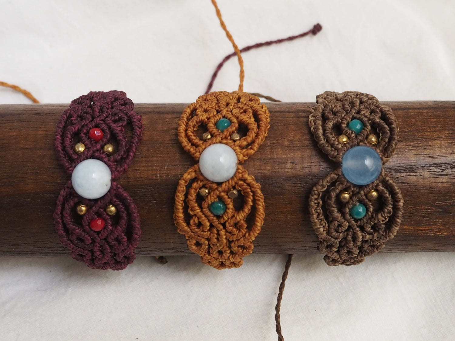 Pulseras Macramé con piedras - My Cuqui Shop