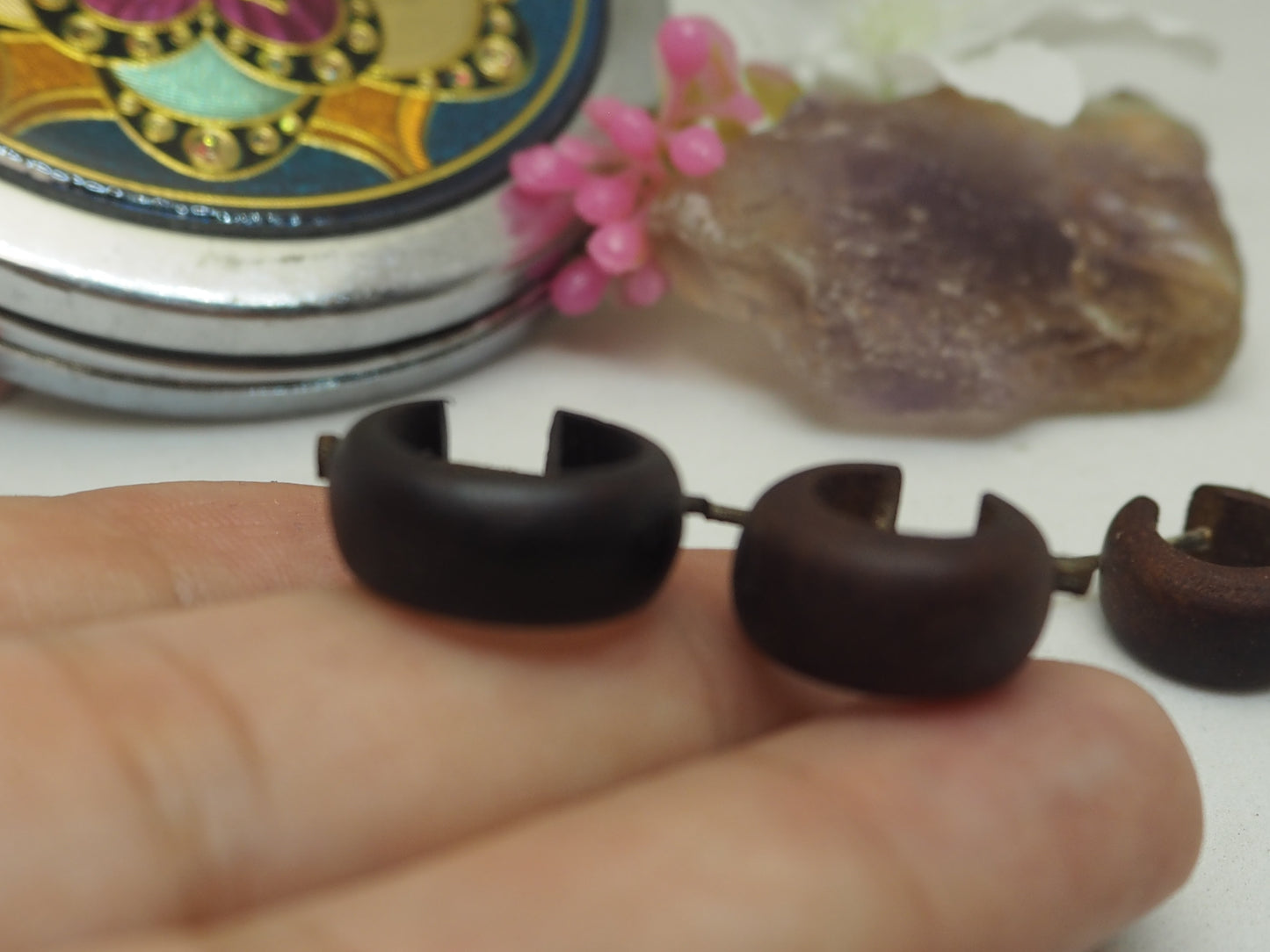 Pendientes Marrones de madera