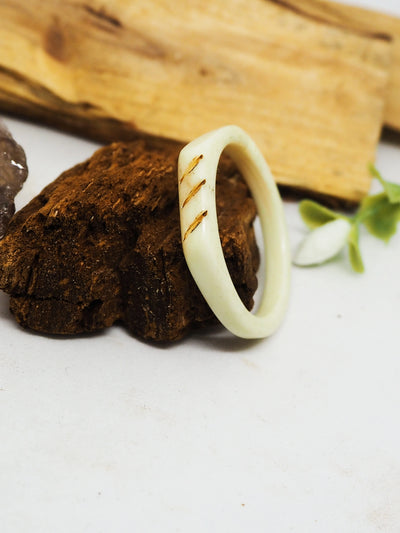 Anillo de hueso de yak