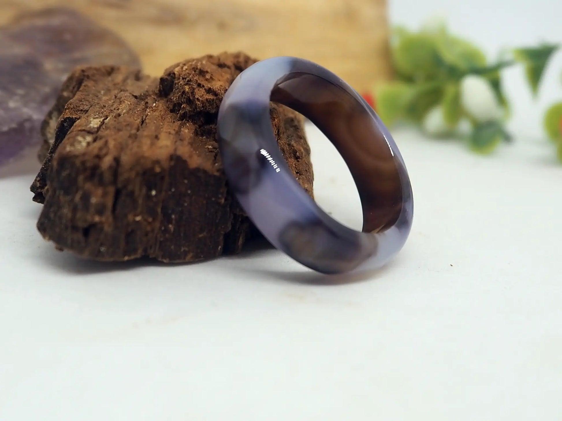 Anillo de Fluorita - Diseño Único y Tonos Terrosos - My Cuqui Shop