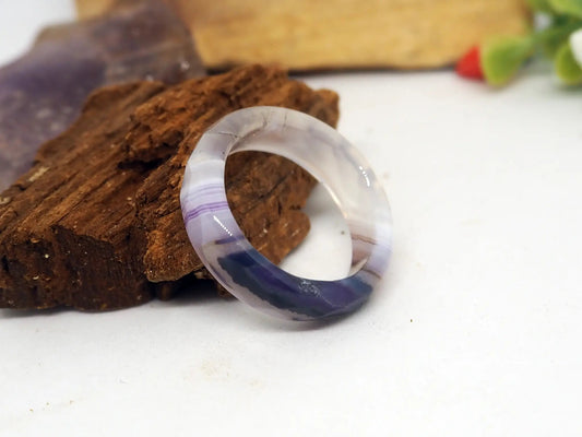 Anillo de Fluorita Natural Veteada - Equilibrio y Enfoque Mental - My Cuqui Shop