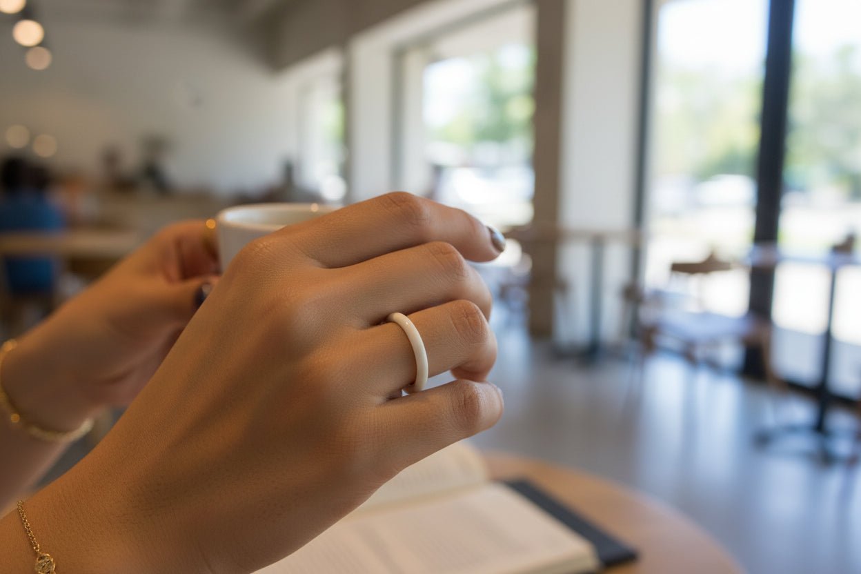 Anillo de Hueso de Yak. Modelo alianza - My Cuqui