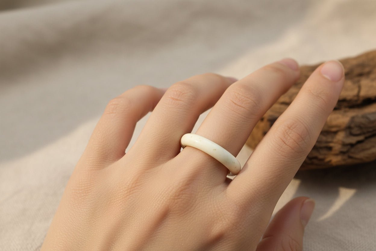 Anillo de Hueso de Yak. Modelo alianza - My Cuqui