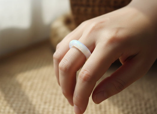 Anillo de Opalina: La Gema que Captura la Luz de la Luna. - My Cuqui Shop