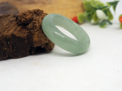 Anillo Elegante de Aventurina Verde Natural - Calma y Prosperidad - My Cuqui Shop