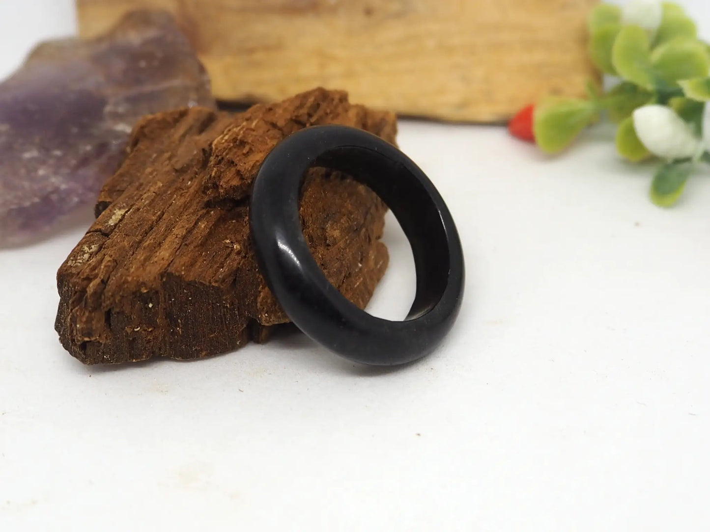 Anillo Elegante de Ónix Negro Natural - Protección y Fuerza - My Cuqui Shop