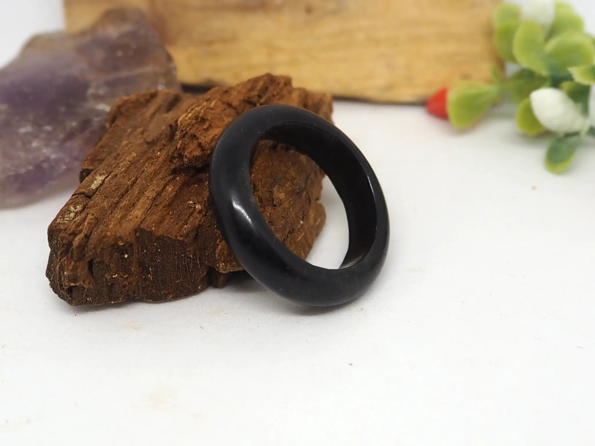 Anillo Elegante de Ónix Negro Natural - Protección y Fuerza - My Cuqui Shop