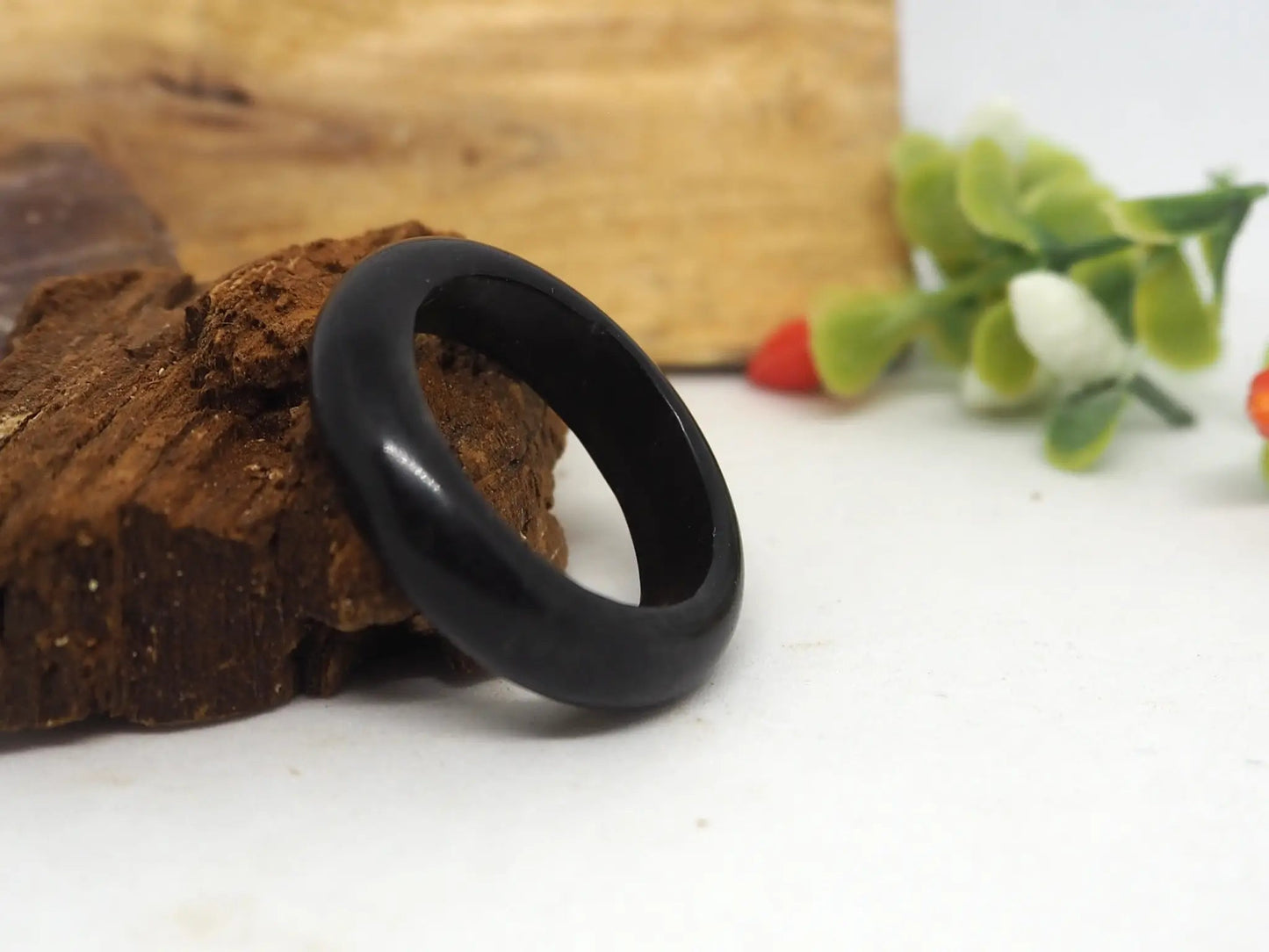 Anillo Elegante de Ónix Negro Natural - Protección y Fuerza - My Cuqui Shop