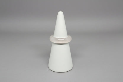 Anillo Minimalista de Cuarzo Rosa Natural Tono Cristalino - Elegancia Sutil - My Cuqui Shop