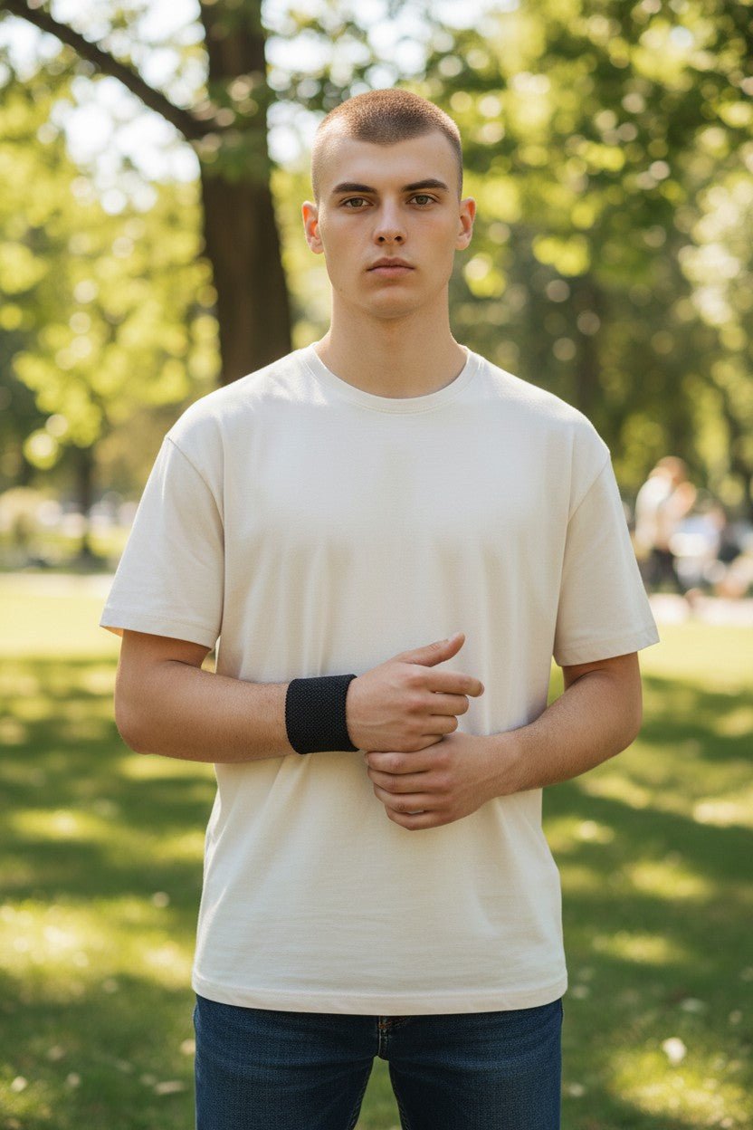 Brazalete Ancho de Macramé Negro | Hilo Encerado Premium Inalterable - My Cuqui Shop