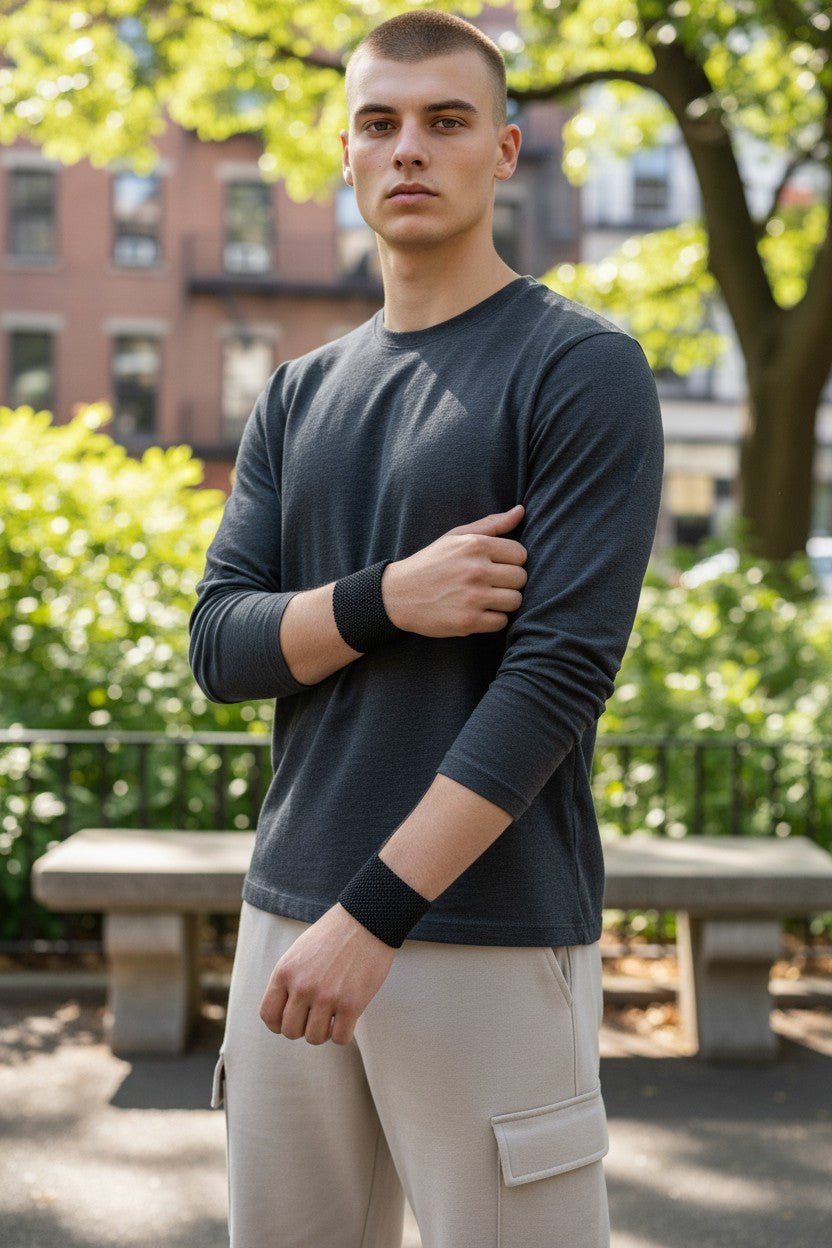 Brazalete Ancho de Macramé Negro | Hilo Encerado Premium Inalterable - My Cuqui Shop