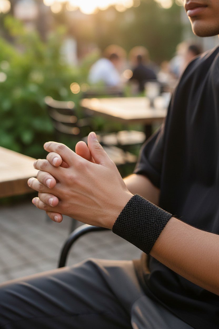 Brazalete Ancho de Macramé Negro | Hilo Encerado Premium Inalterable - My Cuqui Shop