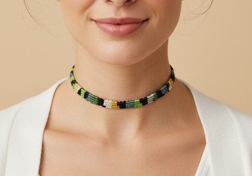 Choker "Bohemia Nº10" en Macramé de Hilos Encerados - Pieza Única - My Cuqui Shop #