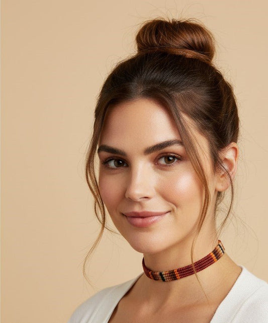 Choker "Bohemia Nº5" en Macramé de Hilos Encerados - Pieza Única - My Cuqui Shop