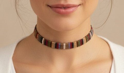 Choker "Bohemia Nº8" en Macramé de Hilos Encerados - Pieza Única - My Cuqui Shop #