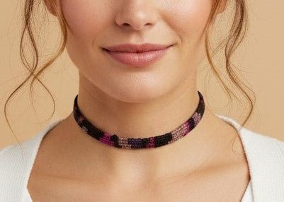 Choker "Bohemia Nº9" en Macramé de Hilos Encerados - Pieza Única - My Cuqui Shop #