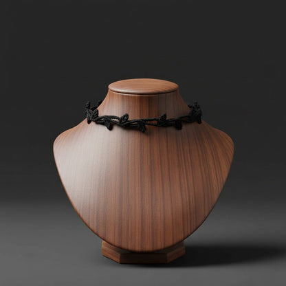 Choker "Hojas" en hilo negro y pequeñas cuentas de metal - My Cuqui Shop #