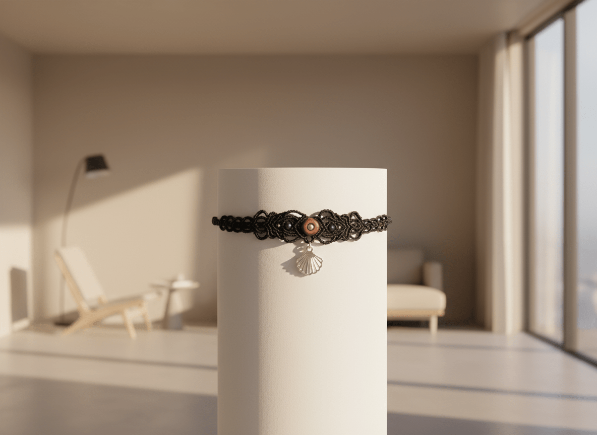 Cocker negro con piedra del sol - artesanal - My Cuqui Shop