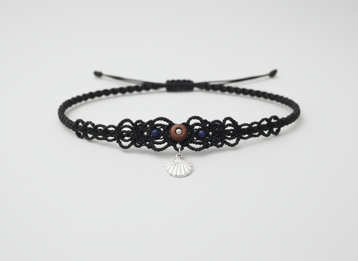 Cocker negro con piedra del sol - artesanal - My Cuqui Shop