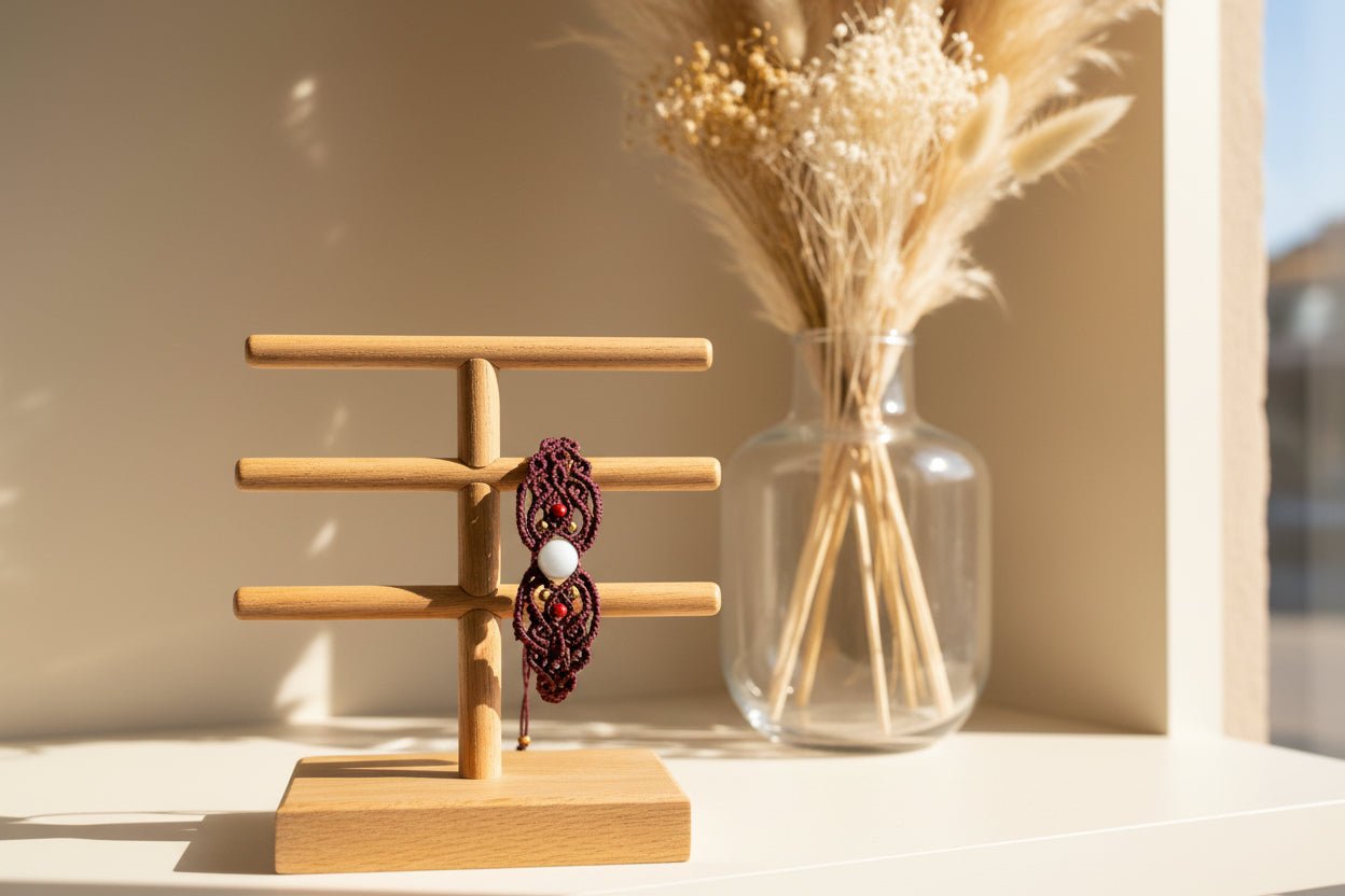 Colección Aura Natural: Pulseras de Macramé con Energía de Amatista - My Cuqui Shop #