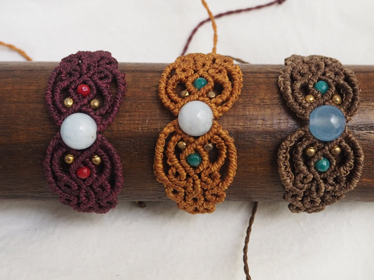 Colección Aura Natural: Pulseras de Macramé con Energía de Amatista - My Cuqui Shop #