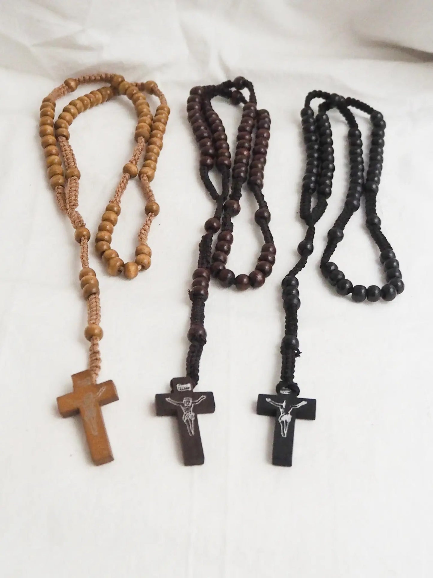 Colección Rosarios Cuquis | Cuentas de Madera Natural en 3 Tonos - My Cuqui Shop