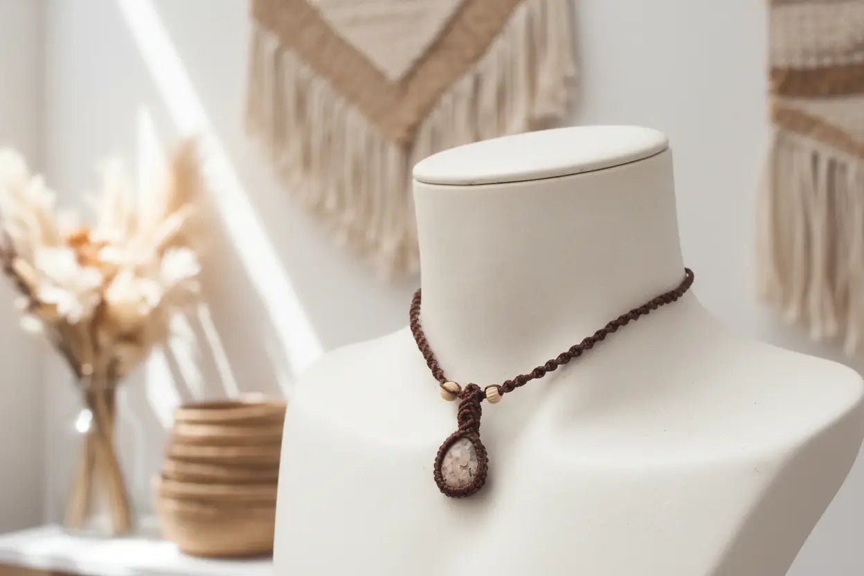 Collar de Macramé "Bosque Encantado": Elegancia Natural y Energía Protectora - My Cuqui