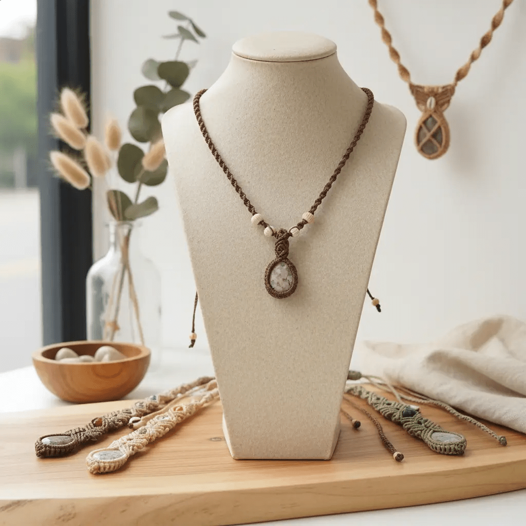 Collar de Macramé "Bosque Encantado": Elegancia Natural y Energía Protectora - My Cuqui Shop