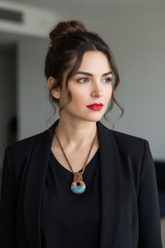 Collar "Eclíptica" Agata multibanda - My Cuqui Shop