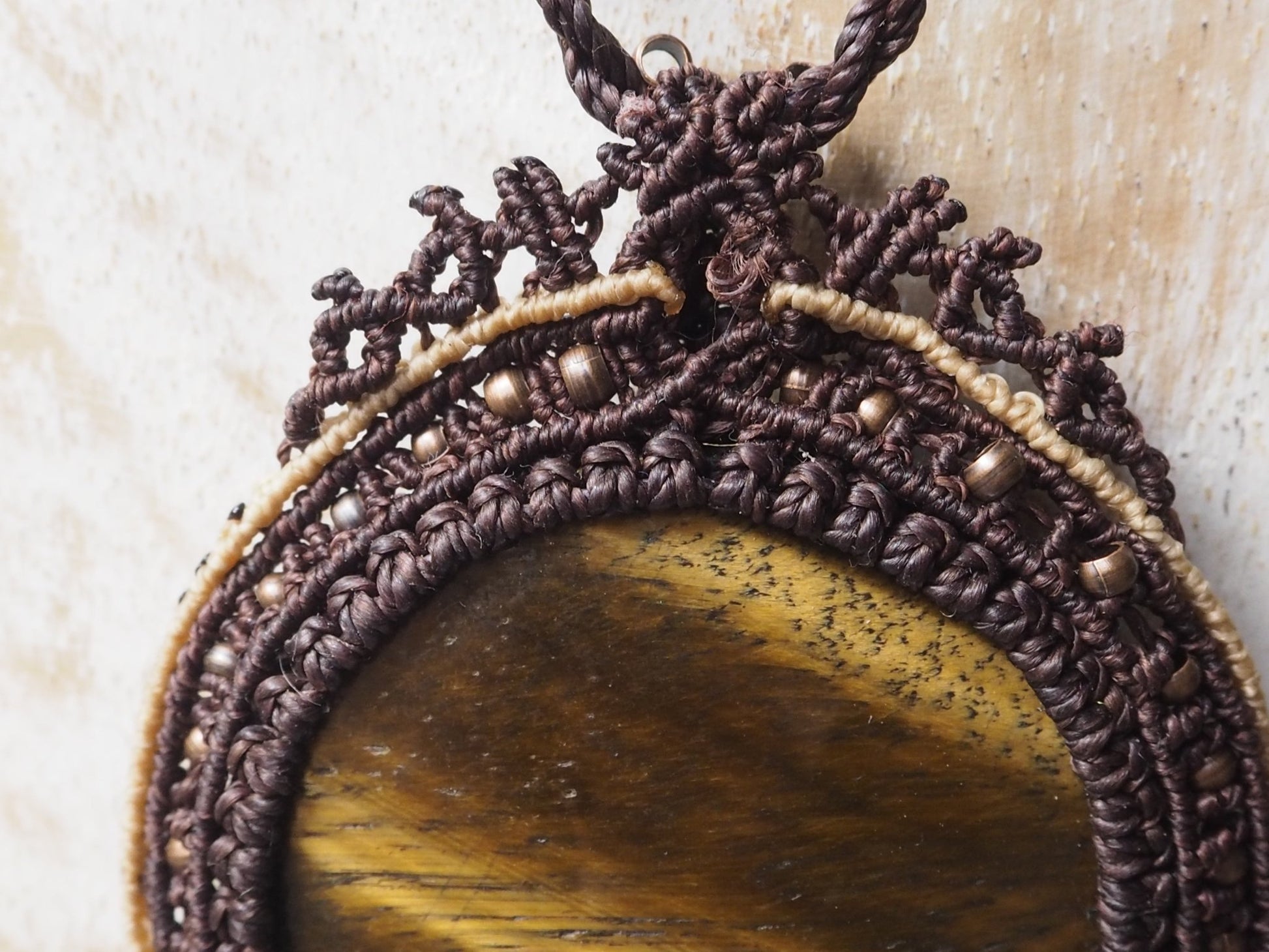 Collar en macramé "Ojo de Tigre" - My Cuqui Shop #