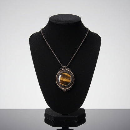 Collar en macramé "Ojo de Tigre" - My Cuqui Shop #