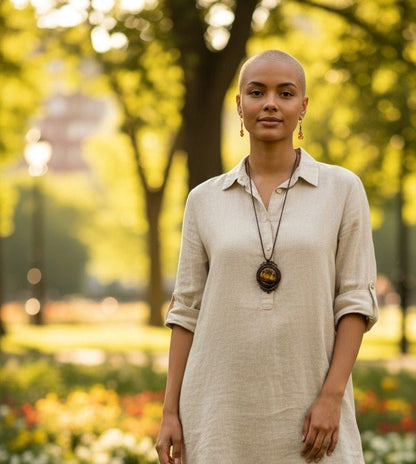 Collar en macramé "Ojo de Tigre" - My Cuqui Shop #