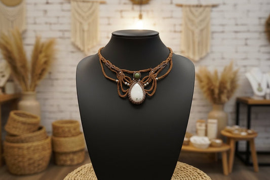 Collar / Gargantilla "Etnica Dendrítica" macrame. - My Cuqui Shop #