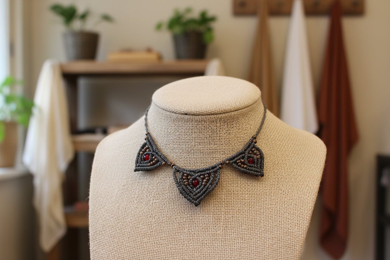 Collar "Guerrera Interior": Ágata Roja para la Fuerza, Vitalidad y Protección - My Cuqui Shop