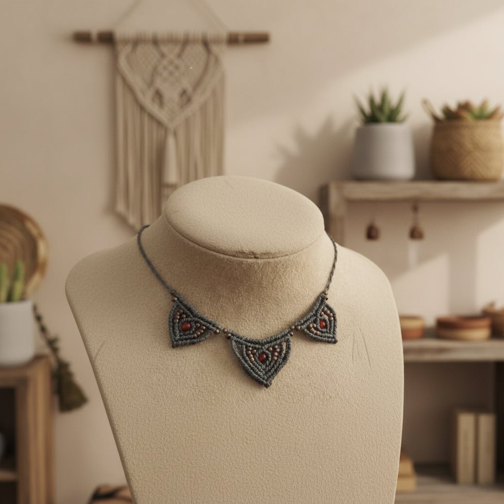 Collar "Guerrera Interior": Ágata Roja para la Fuerza, Vitalidad y Protección - My Cuqui Shop