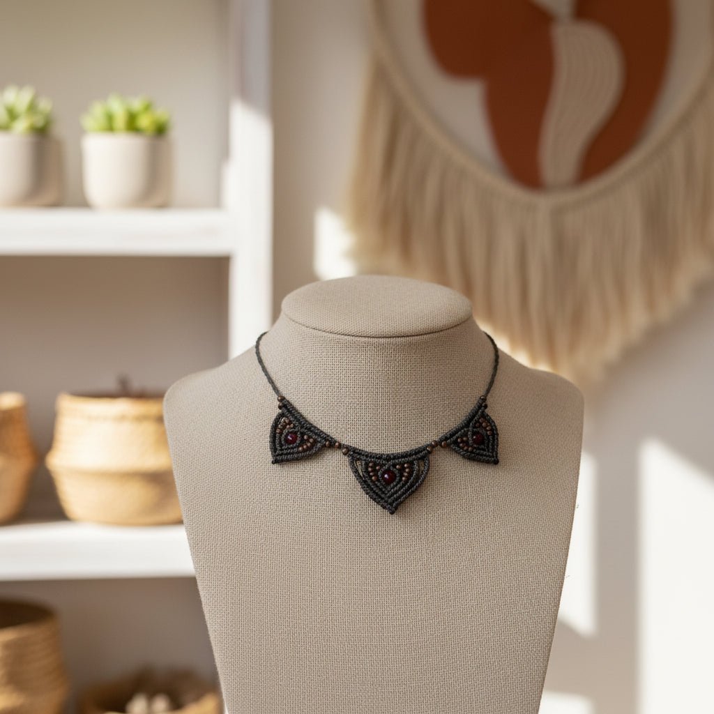 Collar "Guerrera Interior": Ágata Roja para la Fuerza, Vitalidad y Protección - My Cuqui Shop