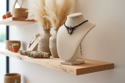 Collar "Manchas de Felicidad": Jaspe Dálmata & Macramé Bohemio - My Cuqui Shop #