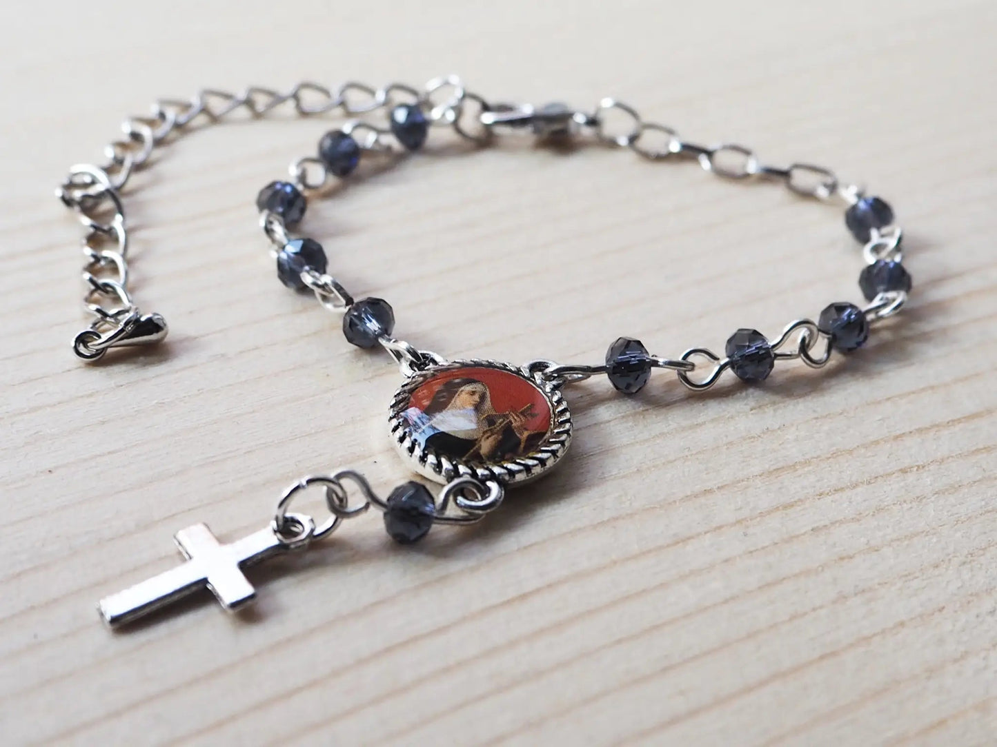 Decenarios Santa Rita de Casia - Cuentas color grises - My Cuqui Shop