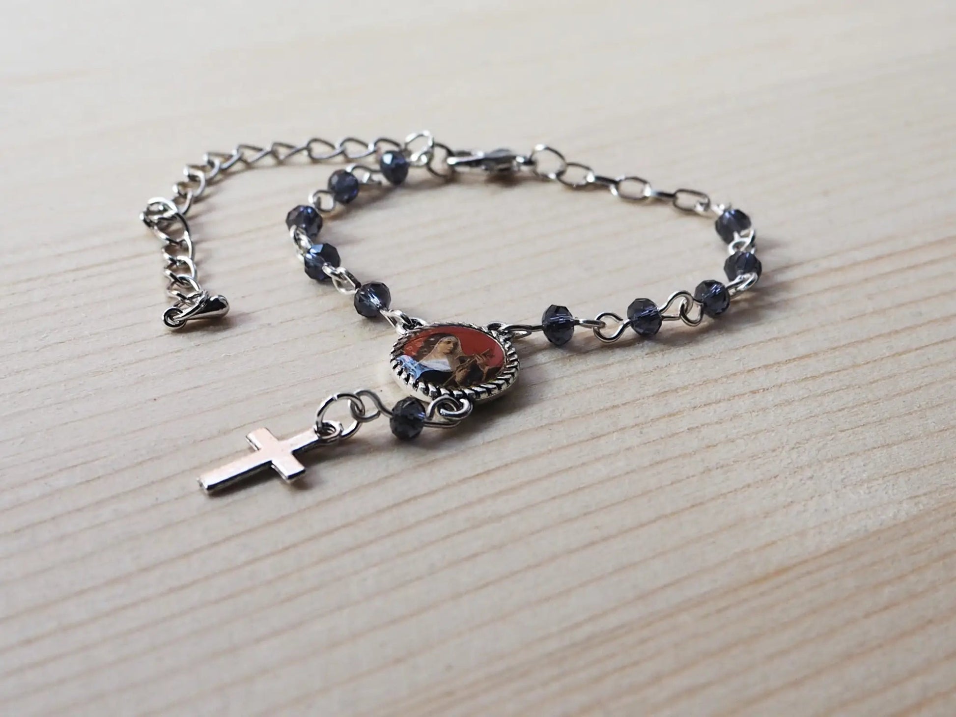 Decenarios Santa Rita de Casia - Cuentas color grises - My Cuqui Shop