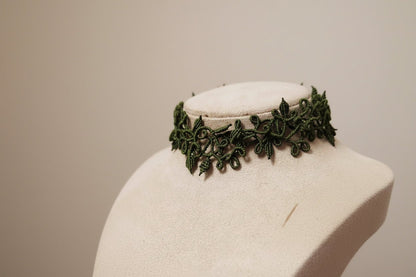 Gargantilla Hiedra "Cuquis" en Macramé Verde Oliva | Joya Artesanal Única - My Cuqui Shop