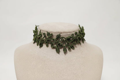Gargantilla Hiedra "Cuquis" en Macramé Verde Oliva | Joya Artesanal Única - My Cuqui Shop