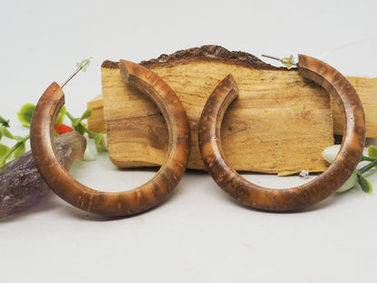 Pendientes Aro "Baba" en color marrón - My Cuqui Shop #