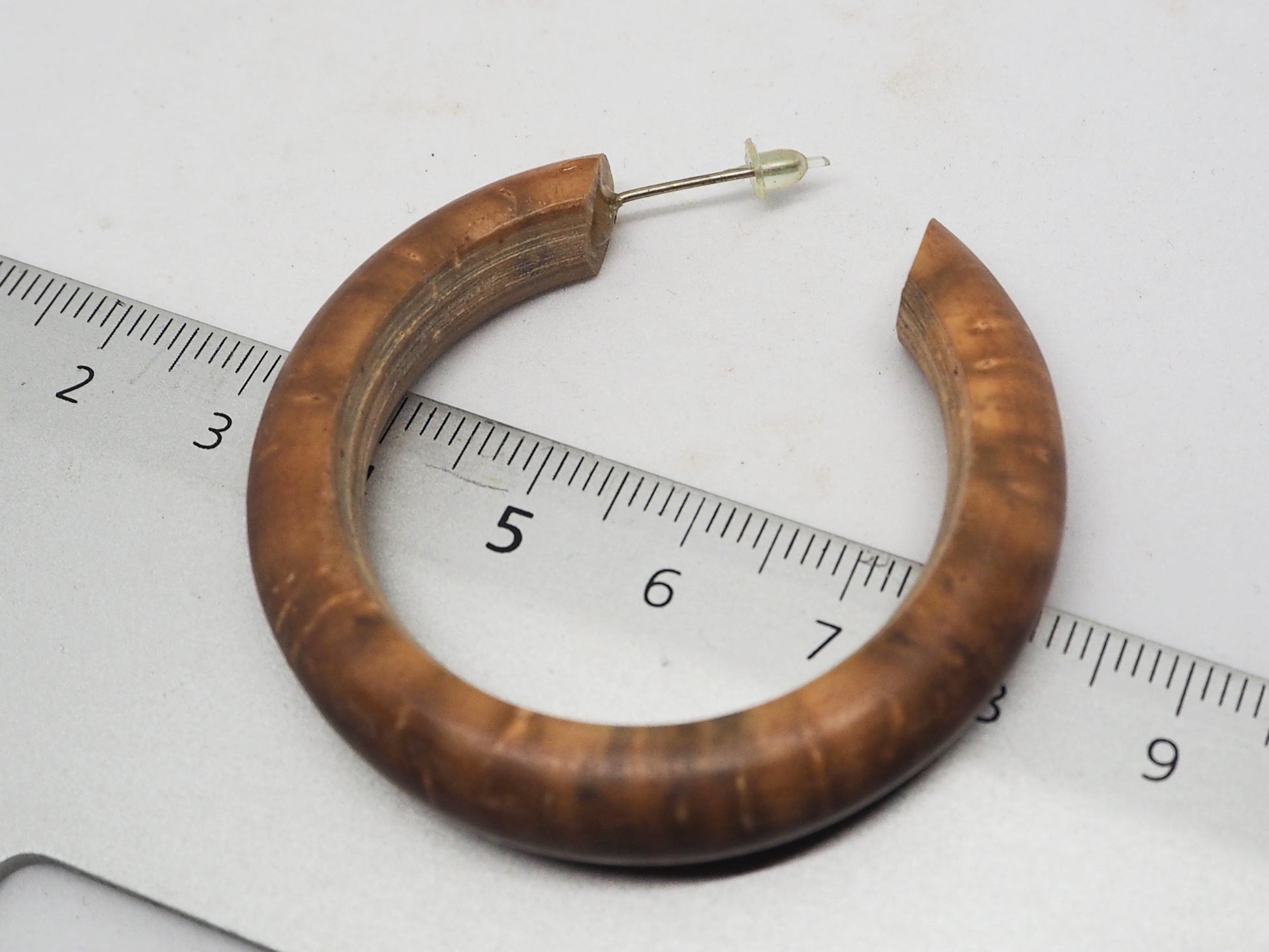 Pendientes Aro "Baba" en color marrón - My Cuqui Shop #