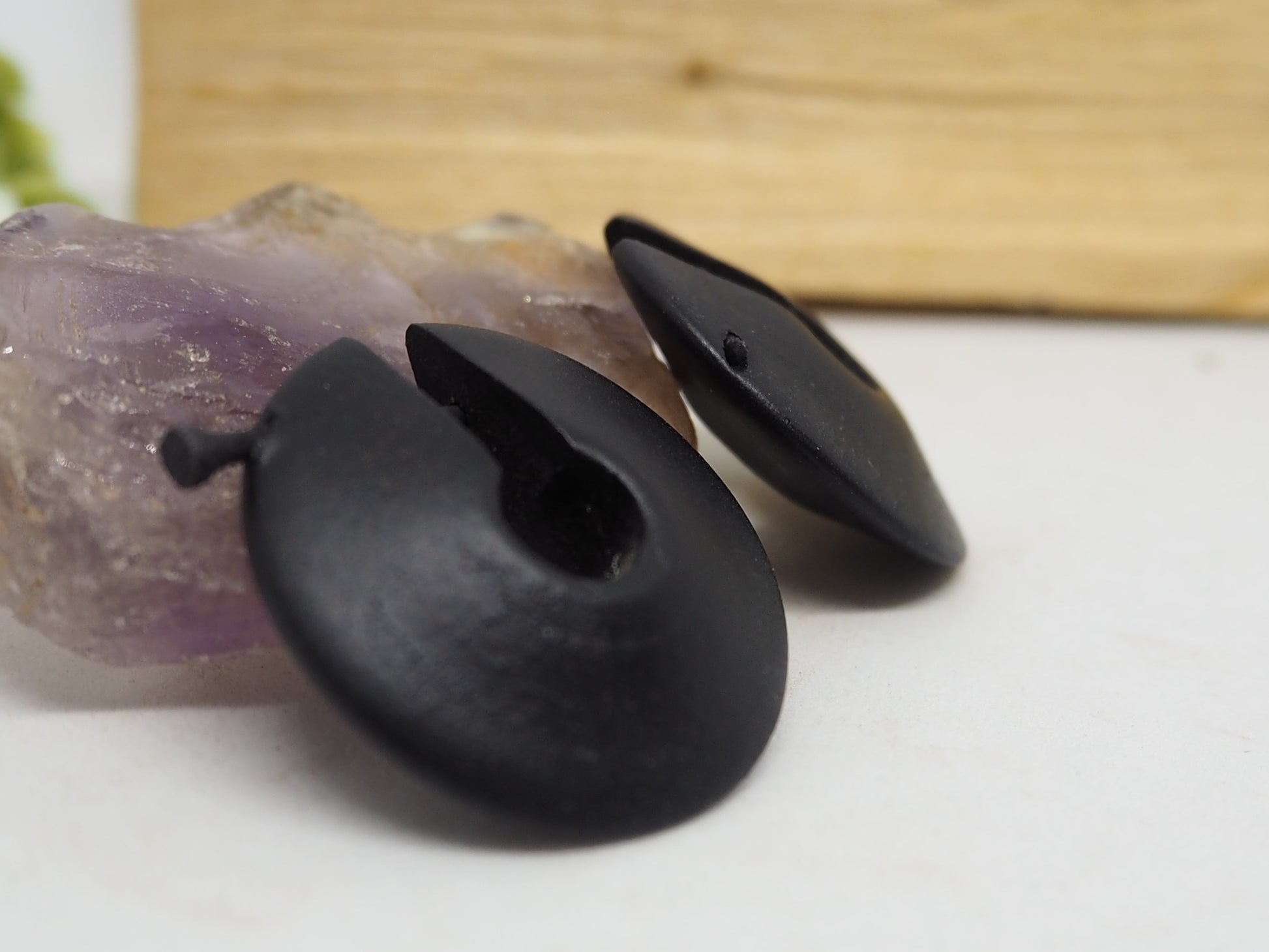 Pendientes Aro "Coco Negro"- Modelo disco - My Cuqui Shop #